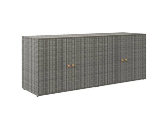 VidaXL Tuinkast Poly Rattan Grijs - 35% Korting