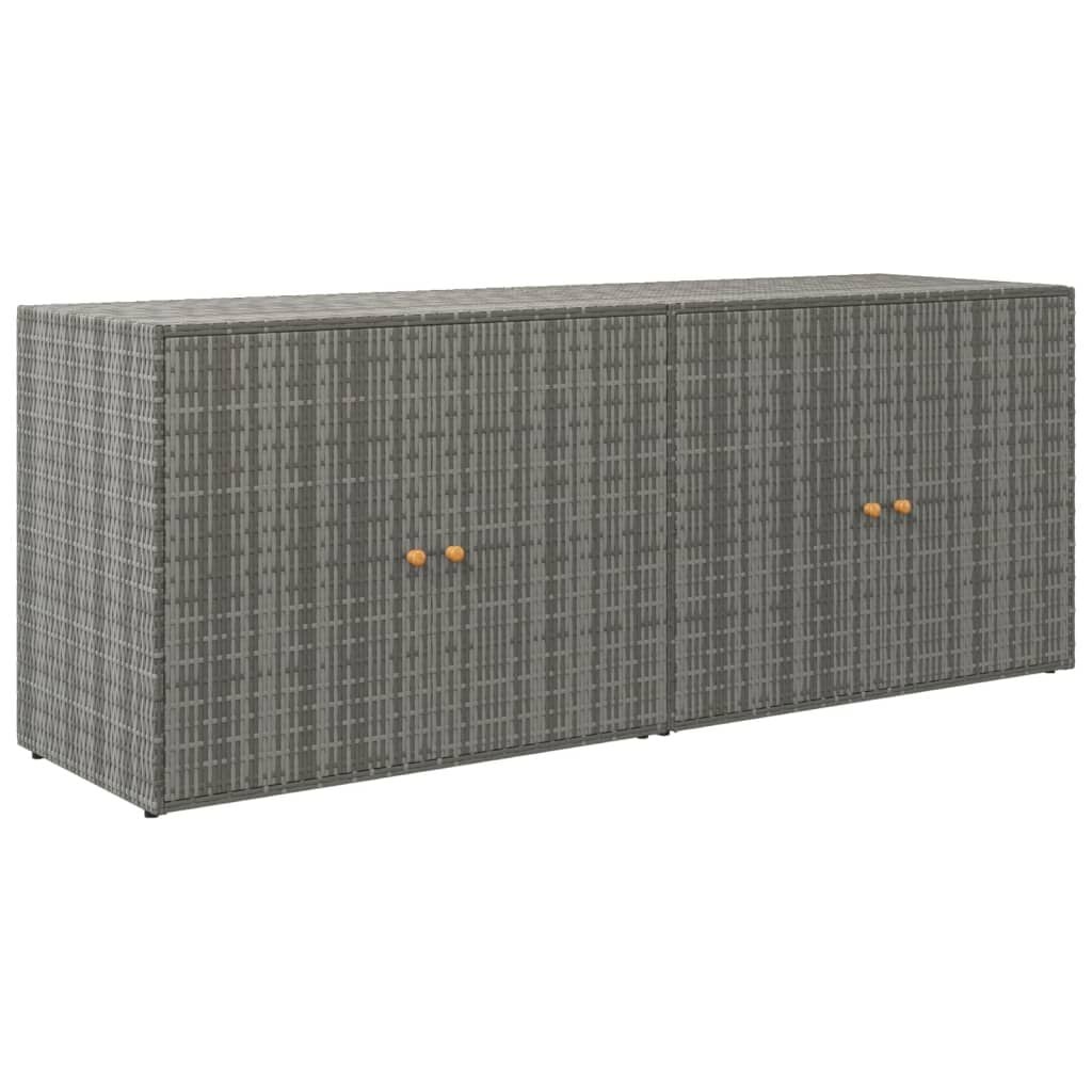 VidaXL Tuinkast Poly Rattan Grijs - 35% Korting