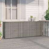 VidaXL Tuinkast Poly Rattan Grijs - 35% Korting