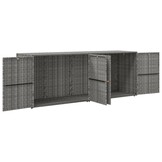 VidaXL Tuinkast Poly Rattan Grijs - 35% Korting