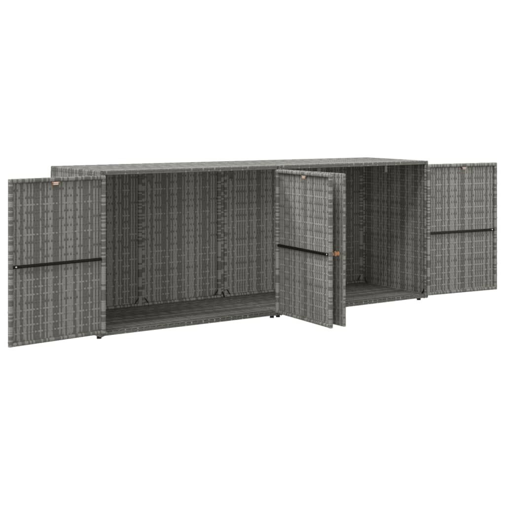 VidaXL Tuinkast Poly Rattan Grijs - 35% Korting