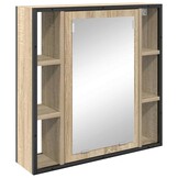 Beige Spiegelkast Bewerkt Hout (60x60cm) - 53% Korting!