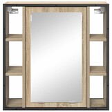 Beige Spiegelkast Bewerkt Hout (60x60cm) - 53% Korting!