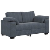 VidaXL Loveseat Bank 120 cm Fluweel Donkergrijs - 35% Korting!