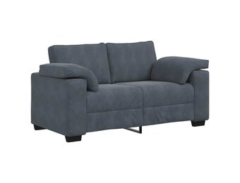 VidaXL Loveseat Bank 120 cm Fluweel Donkergrijs - 35% Korting!