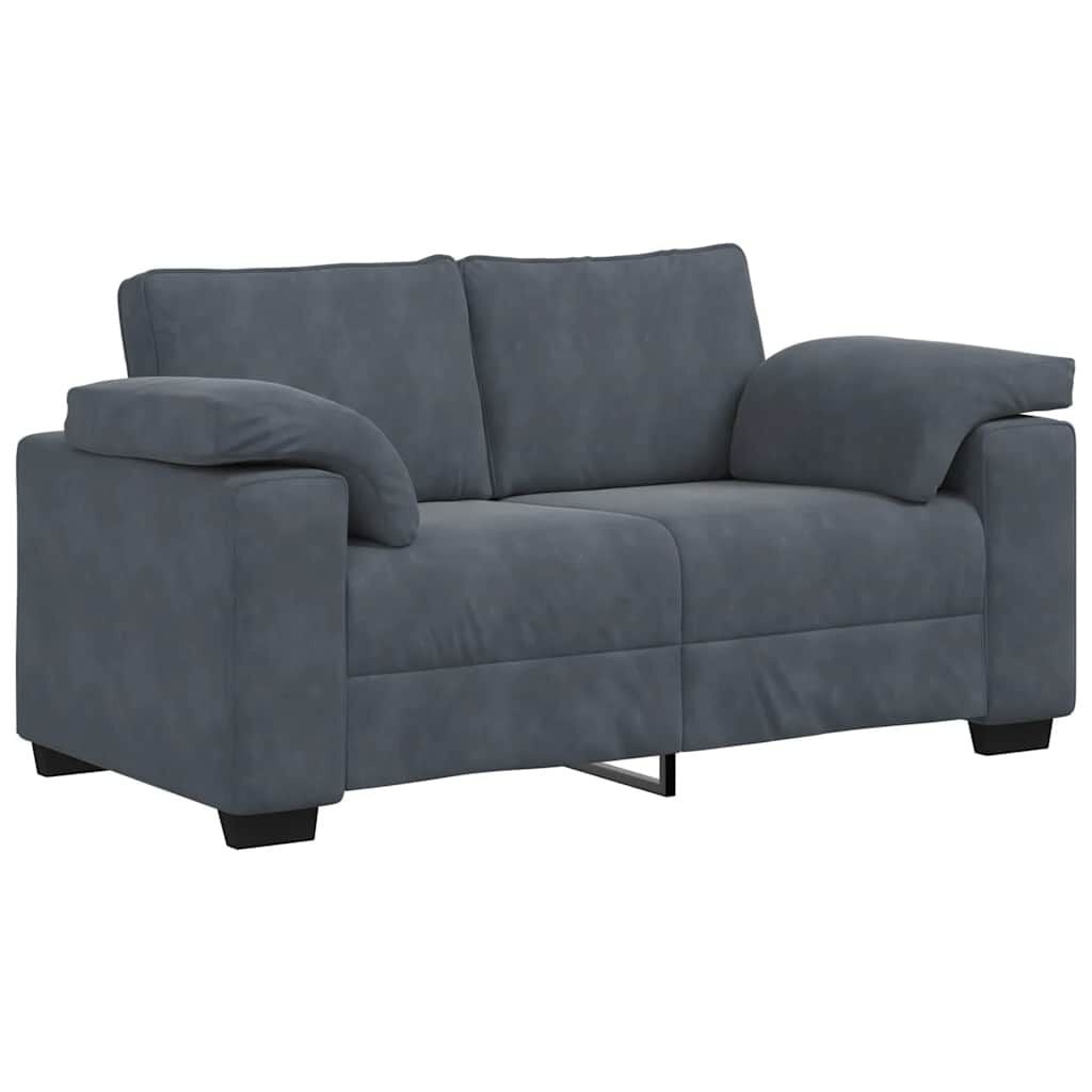 VidaXL Loveseat Bank 120 cm Fluweel Donkergrijs - 35% Korting!
