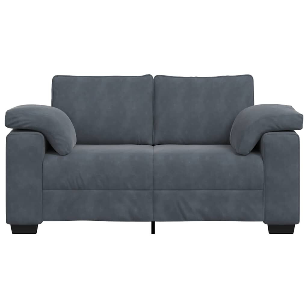 VidaXL Loveseat Bank 120 cm Fluweel Donkergrijs - 35% Korting!