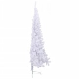 Halve Kunstkerstboom 240cm PVC Groen met Standaard - 60% Korting