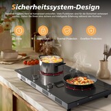 Draagbare Keramische Kookplaat 2 Zones 3200W met Timer & Veiligheidsslot - 52% Korting