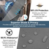 COOL AREA Zonnezeil Grijs 4x5m - 34% Korting!