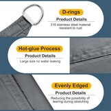 COOL AREA Zonnezeil Grijs 4x5m - 34% Korting!