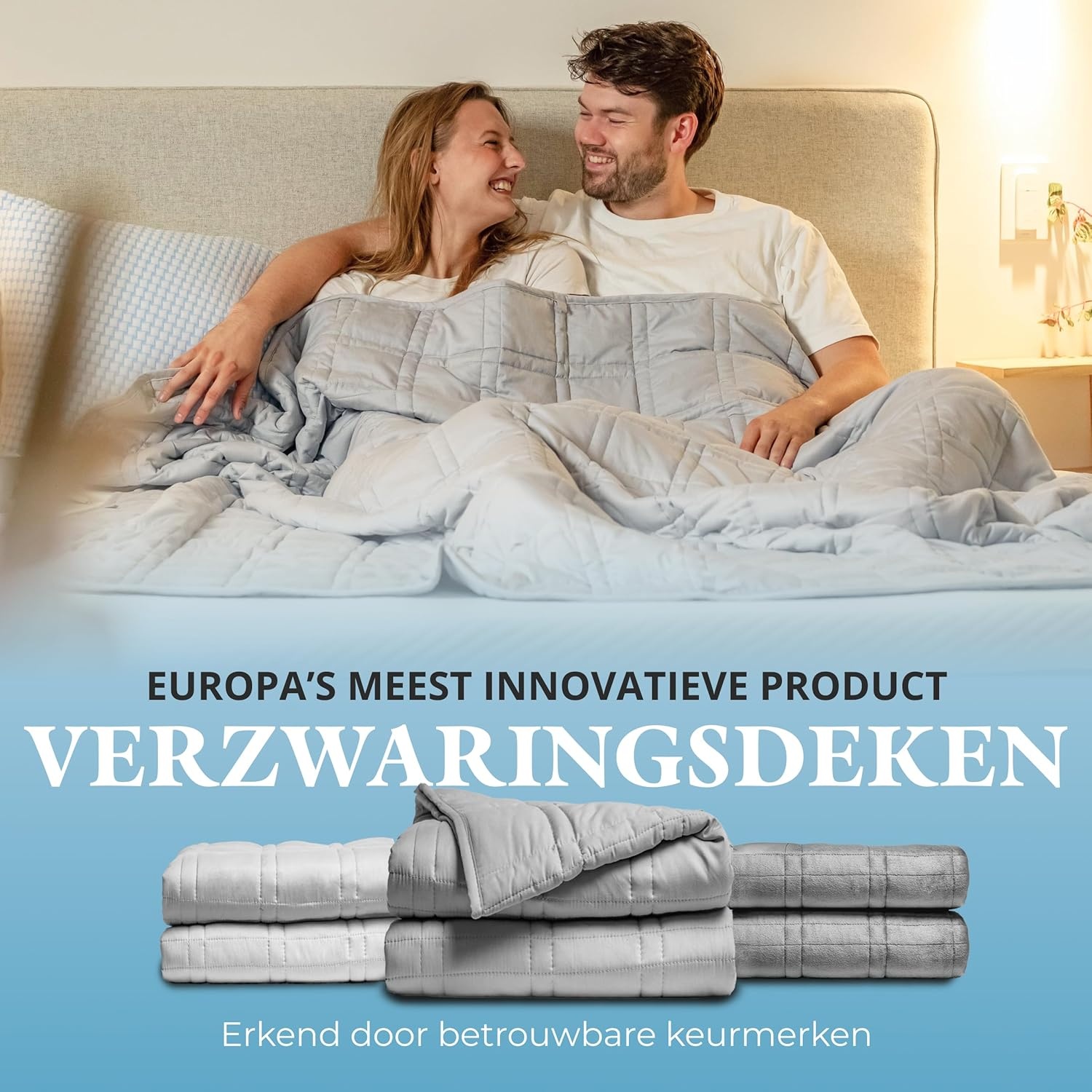 Verzwaringsdeken 9kg 135x200cm Lichtgrijs - 57% Korting