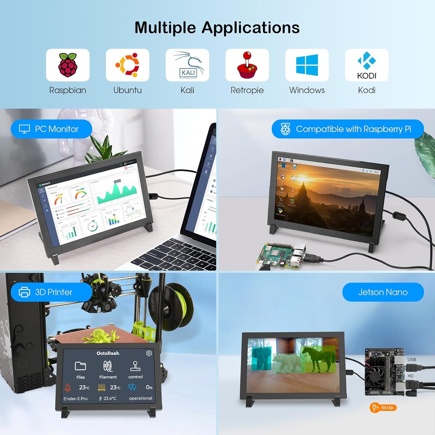 8" HD Touchscreen Monitor - Raspberry Pi Display met 29% Korting