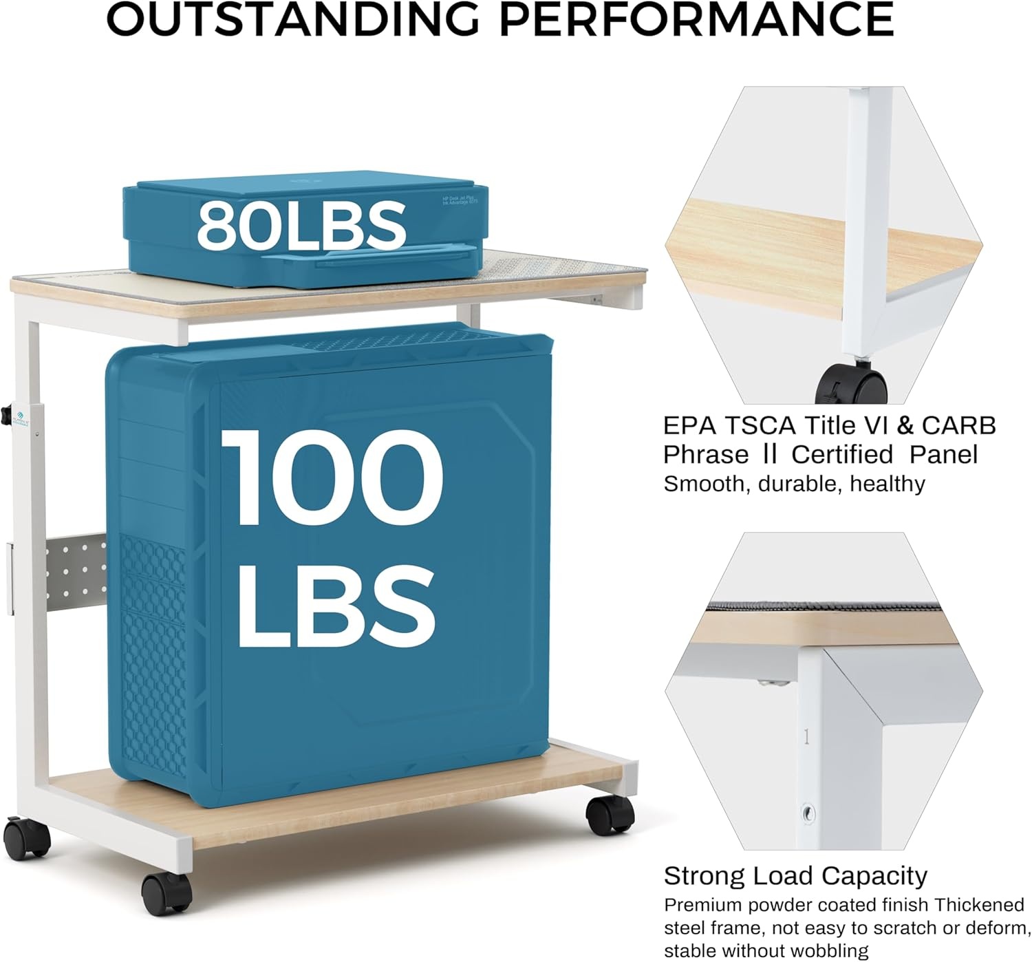 Eureka PC Tower Stand Verstelbaar | Maple | -34%