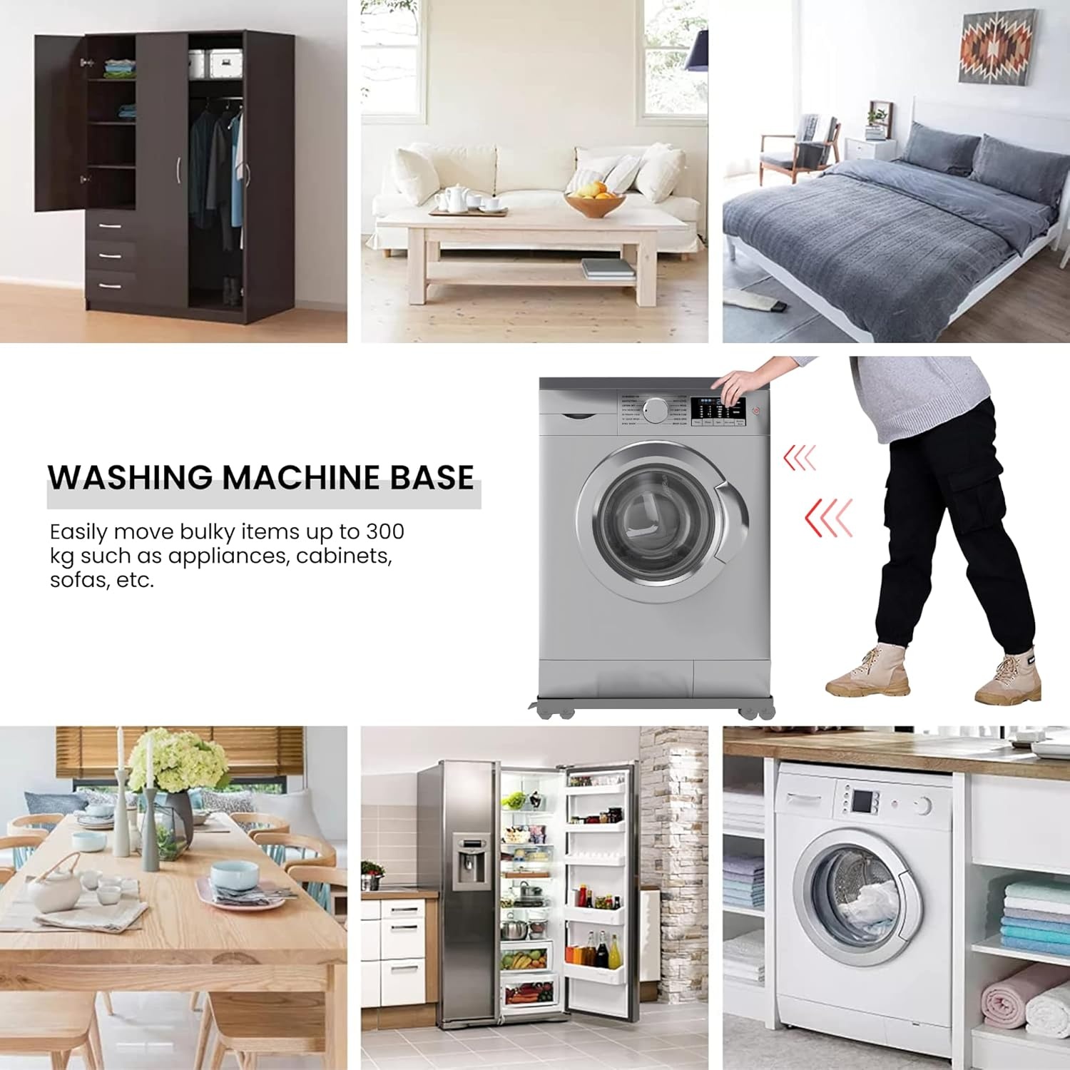 Verrijdbare Was-/Apparaatonderstel - 300kg - 33% Korting!