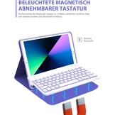 Verlicht Toetsenbord Hoesje iPad 9 (10.2") Lavendel - 28% Korting!