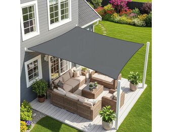 Sunnylaxx Zonnezeil Antraciet 4x6m - 34% Korting