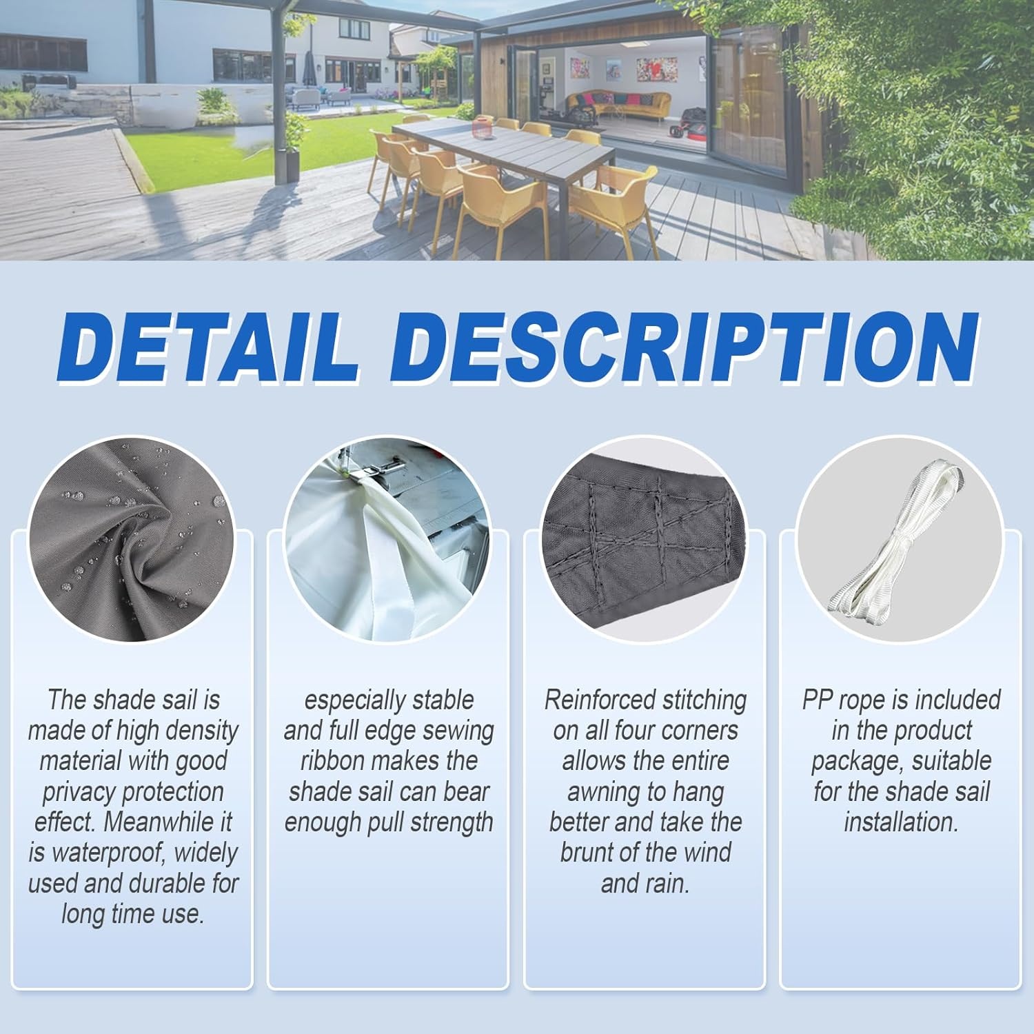 Sunnylaxx Zonnezeil Antraciet 4x6m - 34% Korting