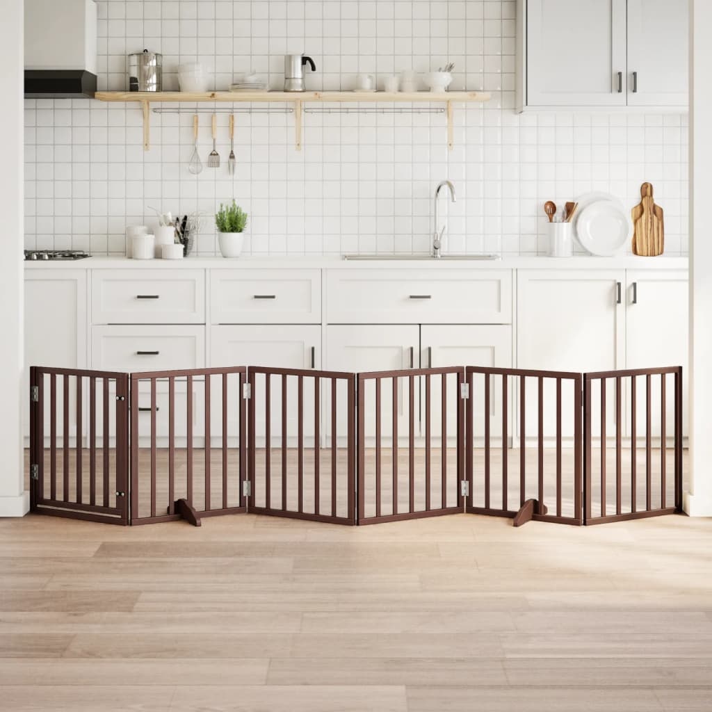 VidaXL Hondenhek Inklapbaar 6 Panelen - 300 cm Bruin (34% Korting)