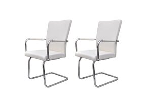 vidaXL Eetkamerstoelen (2 st) Kunstleer Wit - 66% Korting