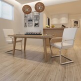2 Eetkamerstoelen Kunstleer Wit - 72% Korting