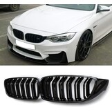 Voorbumper Grille BMW 4 Serie F32/F33/F36 (2014-16) Glanzend Zwart - 41% Korting