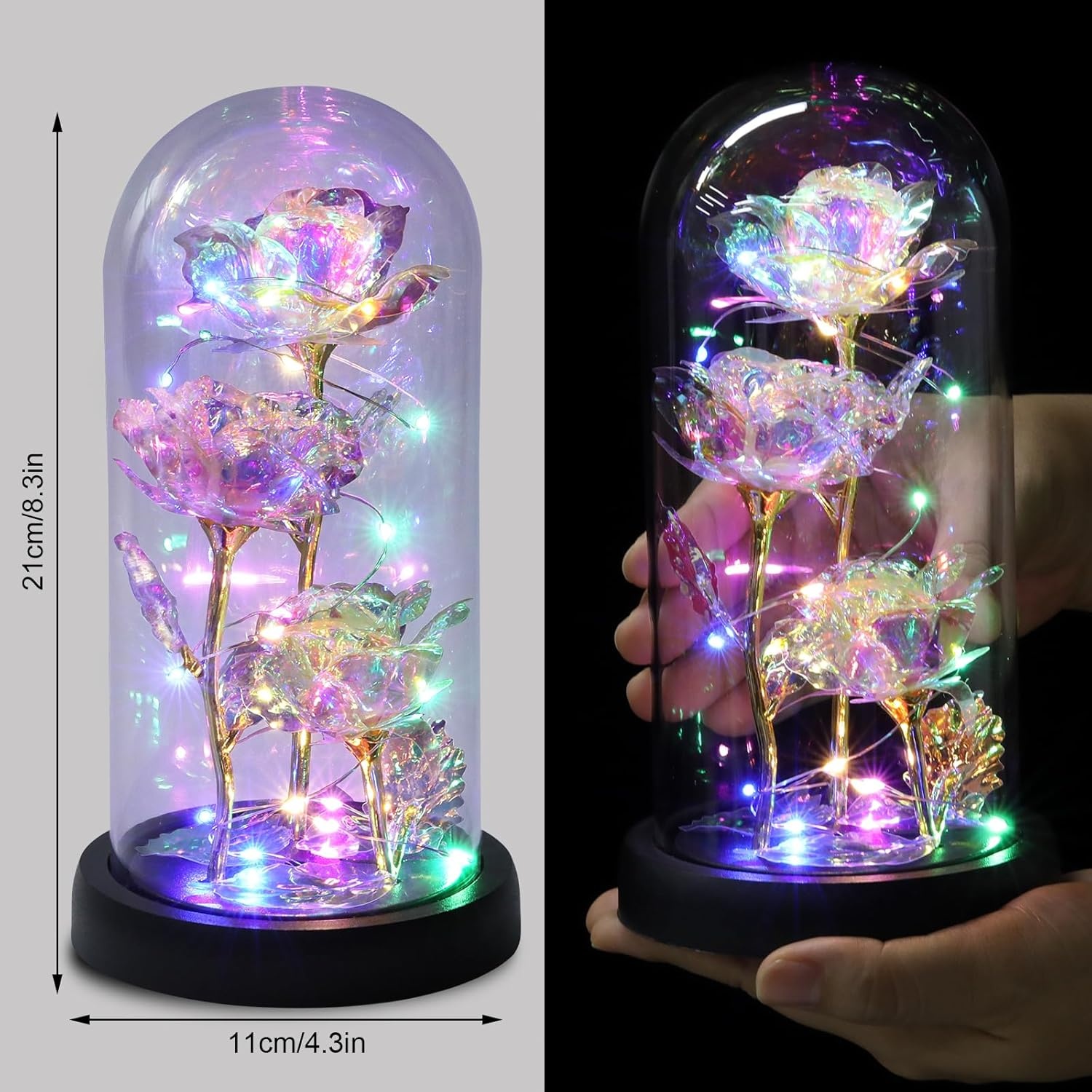 Eeuwige Roos in Glazen Koepel - Cadeau met 32% Korting