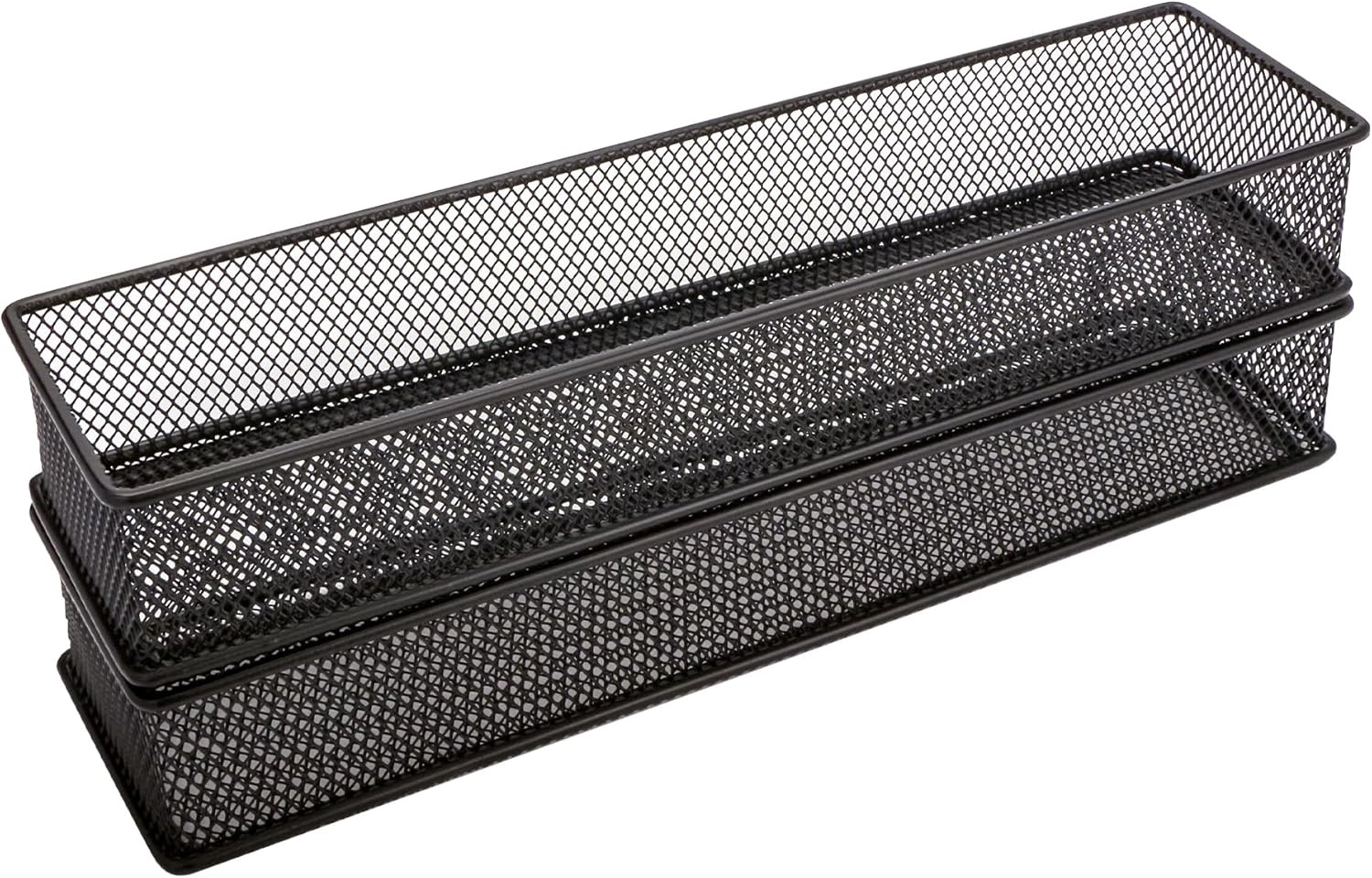 Set van 2 Mesh Lade & Plank Organizers (Zwart) - 45% Korting