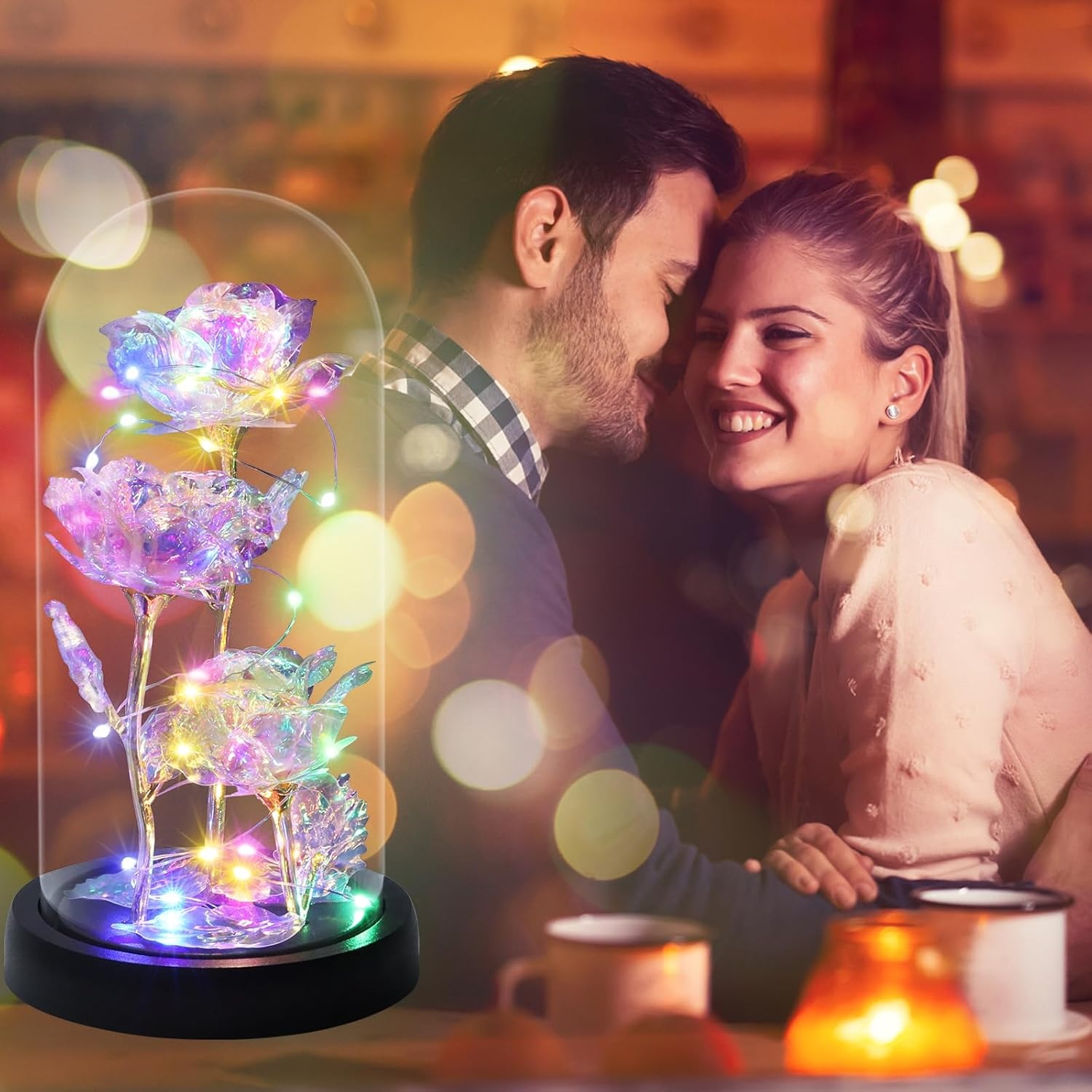 Eeuwige Roos Kunstbloem met LED Licht - 44% Korting!