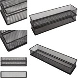 Set van 2 Mesh Lade & Plank Organizers (Zwart) - 45% Korting