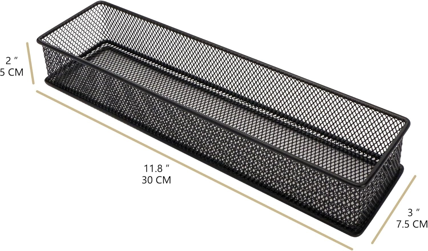 Set van 2 Mesh Lade & Plank Organizers (Zwart) - 45% Korting