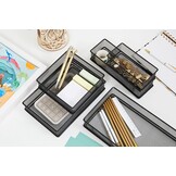 Set van 2 Mesh Lade & Plank Organizers (Zwart) - 45% Korting
