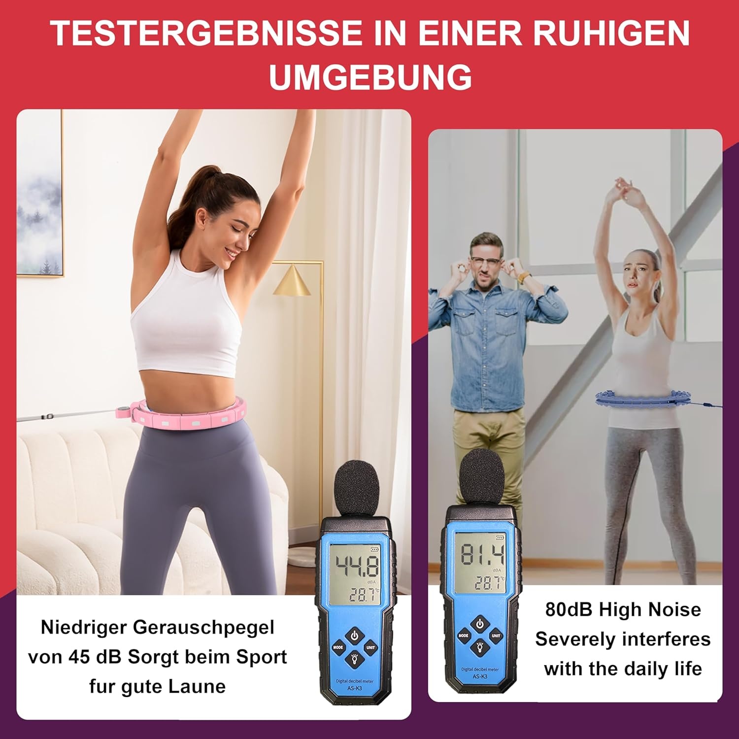 Fitnesshoepel met Gewicht & Teller - Roze (57% Korting!)