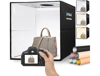 PULUZ Fotostudio Lichtbox 40cm - 3 Kleuren & 160 LED's (34% Korting!)