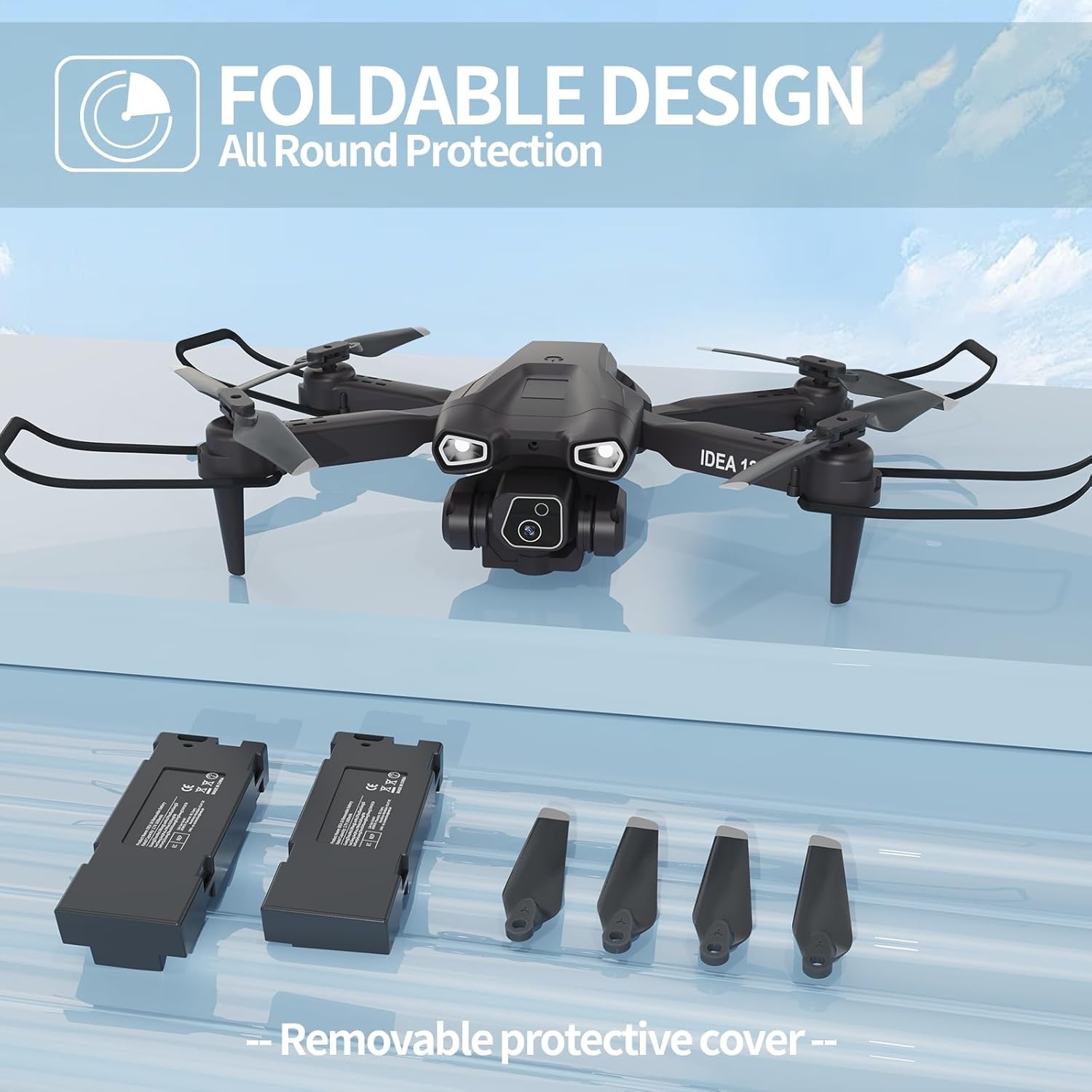 TTROARDS 12 Drone: 1080P HD, 2 Camera's, WiFi FPV - 28% Korting!