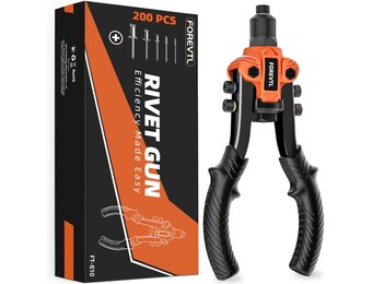 Klinknageltang Set 10" - 28% Korting - Inclusief 200 Klinknagels & 5 Mondstukken