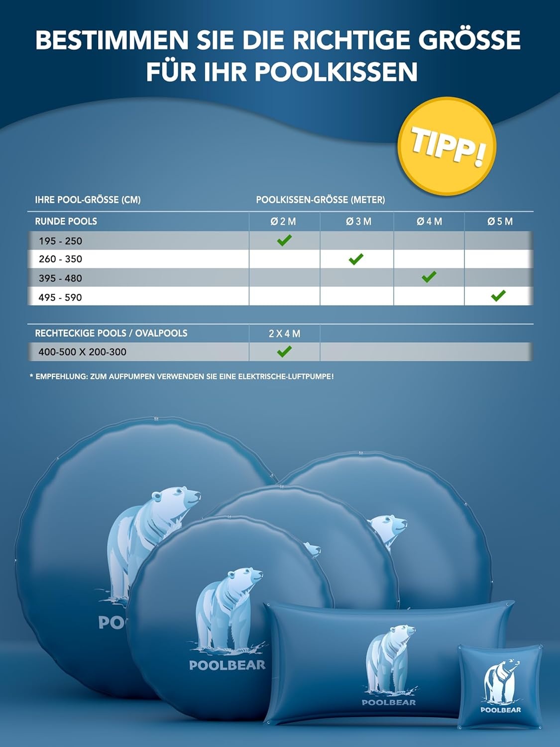 XXL Zwembadafdekking 2m - 30% Korting!