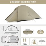 Naturehike Cloud Up 2-persoons Tent - Ultralicht & Waterdicht (35% Korting!)