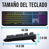 Draadloos Spaans Gaming Toetsenbord Zwart met RGB - 60% Korting