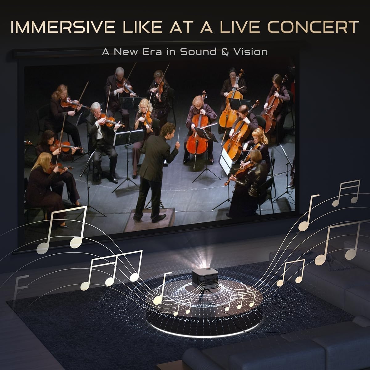 AURZEN Boom 3 Beamer: 4K, Netflix, 3D Dolby Audio - 29% Korting!