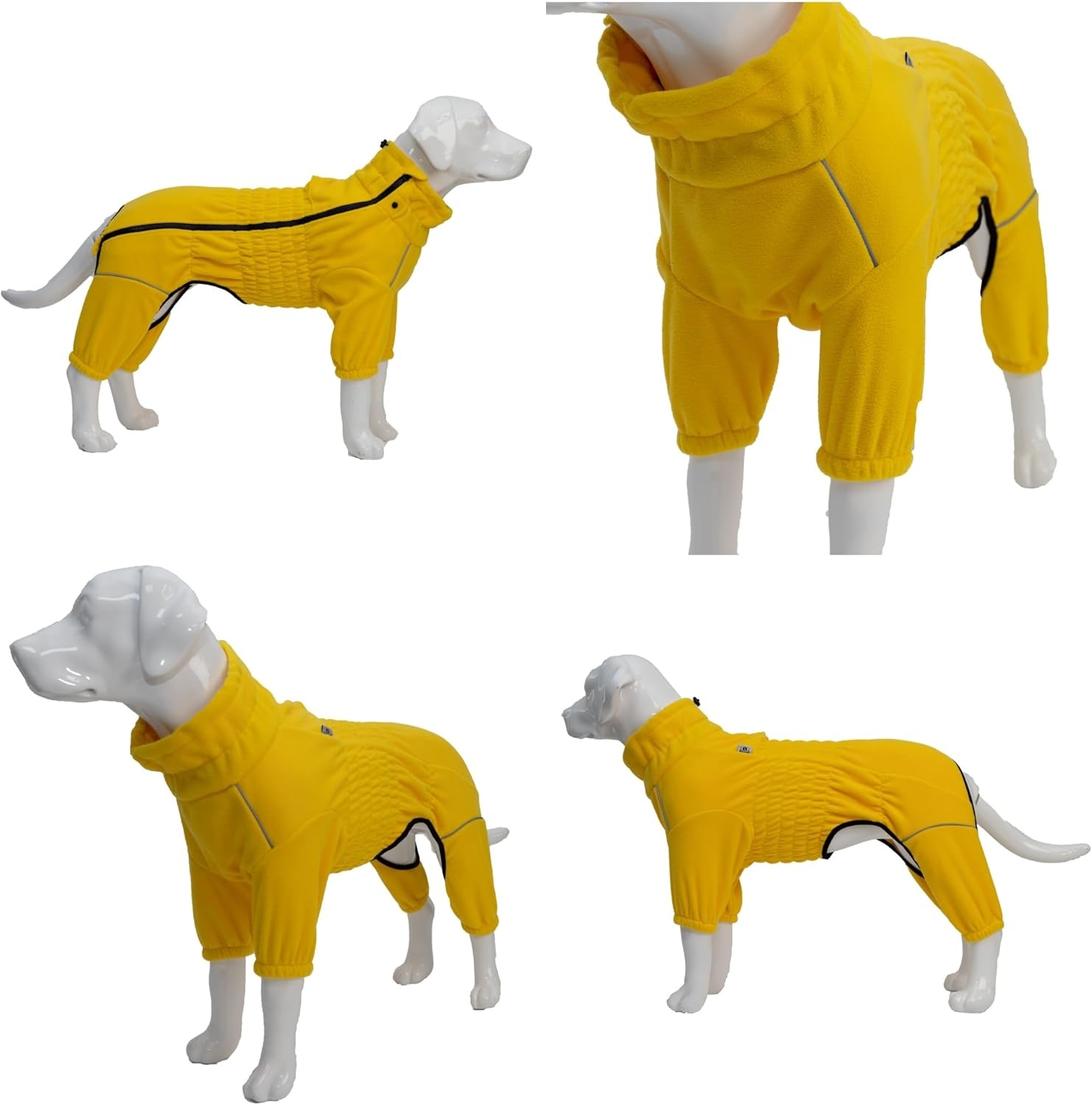 Winddichte Fleece Hondentrui Geel - Maat L - 28% Korting!