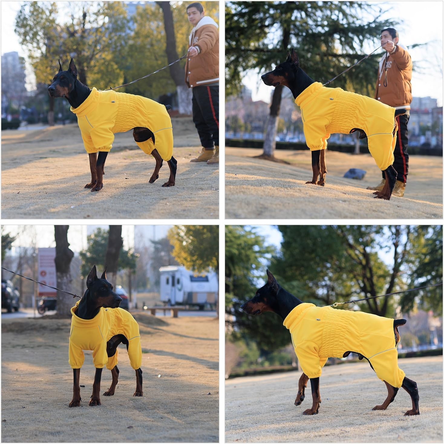 Winddichte Fleece Hondentrui Geel - Maat L - 28% Korting!