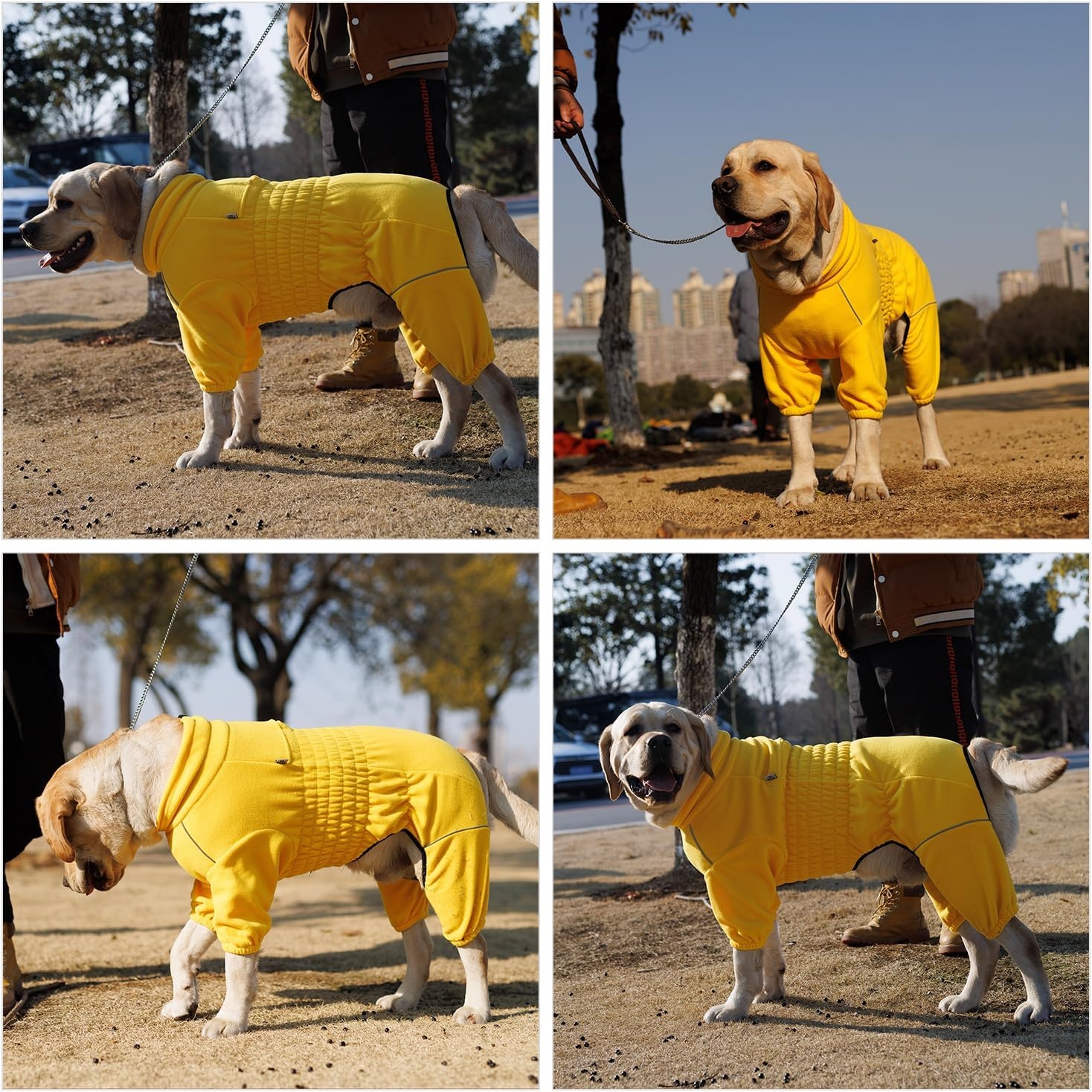Hondentrui Geel Winddicht Fleece L - 4 Poten | 55% Korting