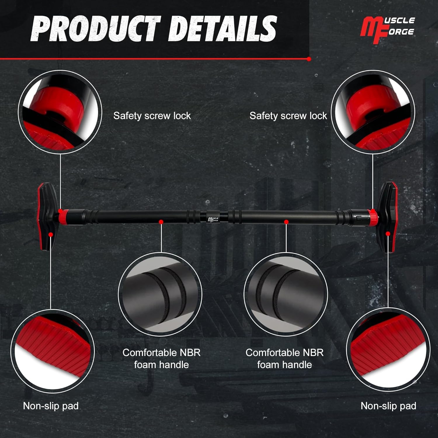 Optrekstang Deurkozijn Verstelbaar - Geen Boren - 29% Korting