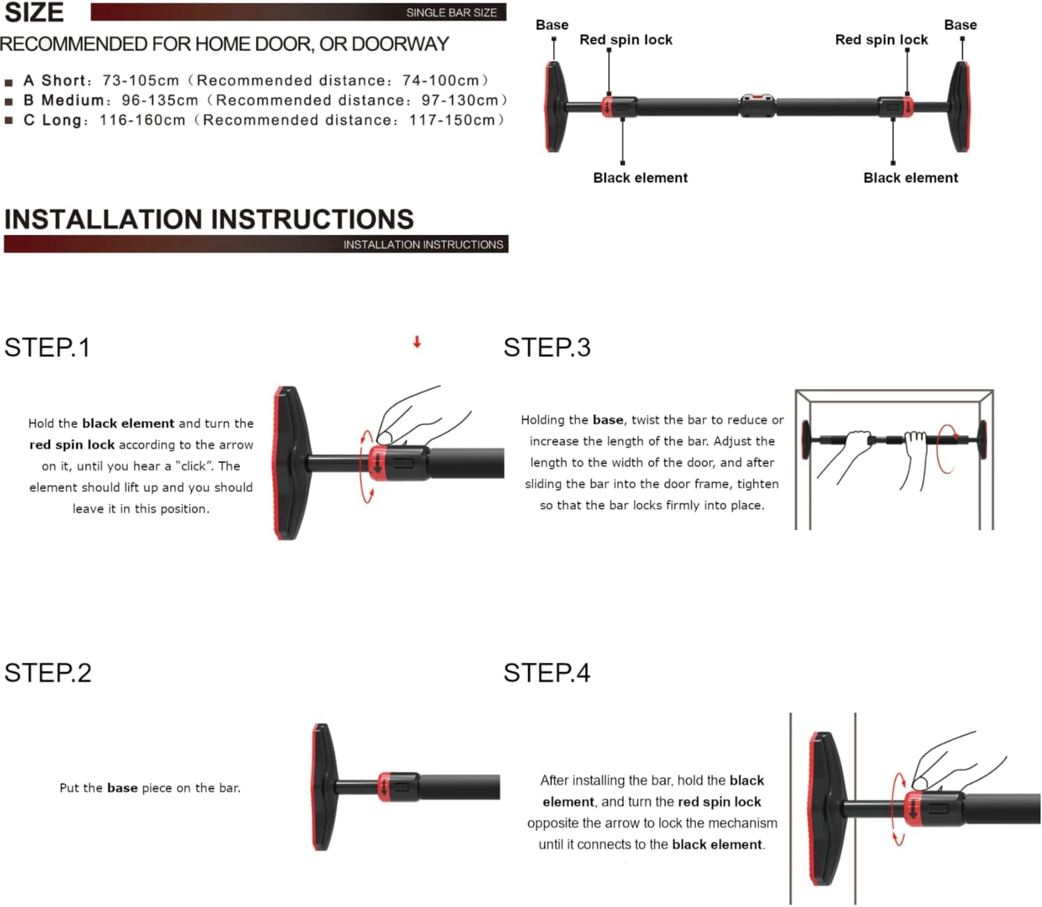 Optrekstang Deurkozijn Verstelbaar - Geen Boren - 29% Korting