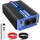 2500W Zuivere Sinus Omvormer 12V-230V | 35% Korting