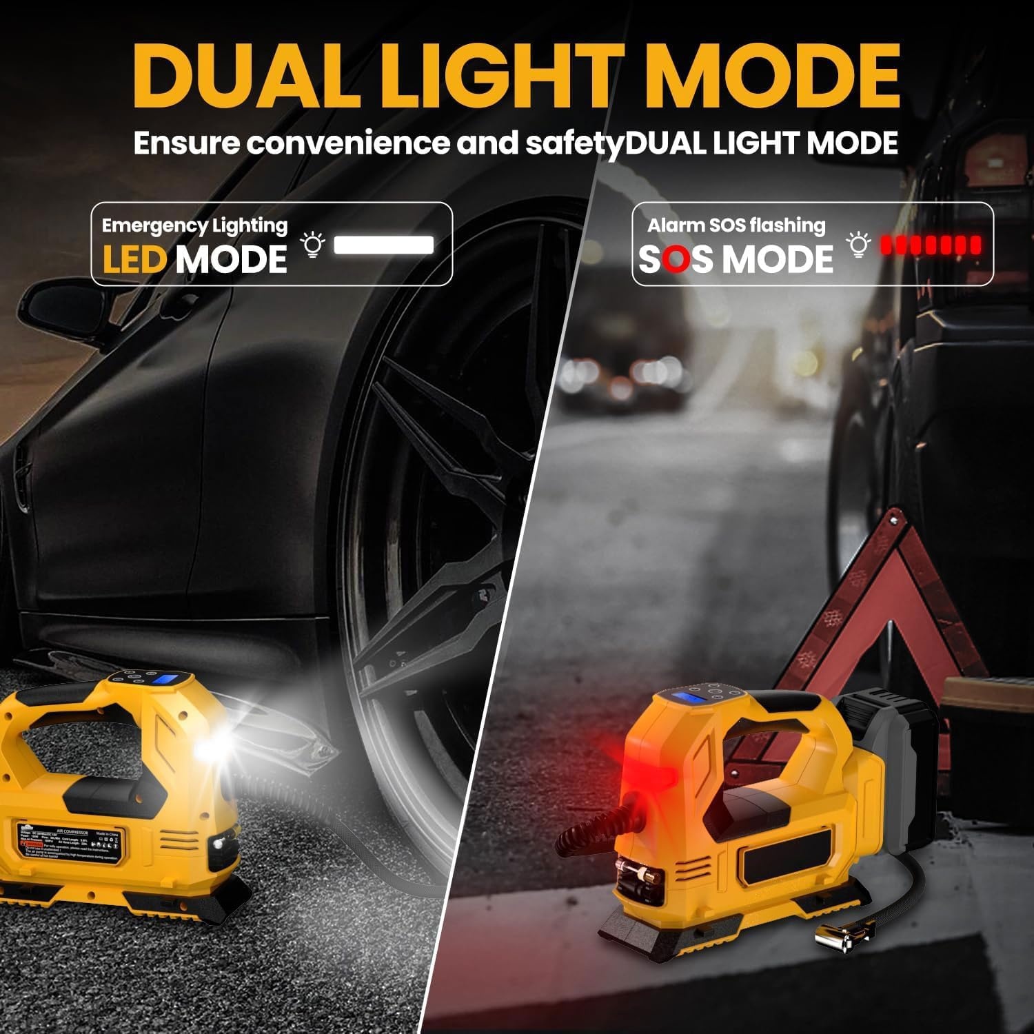 Draagbare Compressor met LED & Digitale Meter - 29% Korting