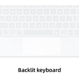 Wit iPad Pro 12.9" Toetsenbordhoes met Touchpad & Achtergrondlicht - 30% Korting