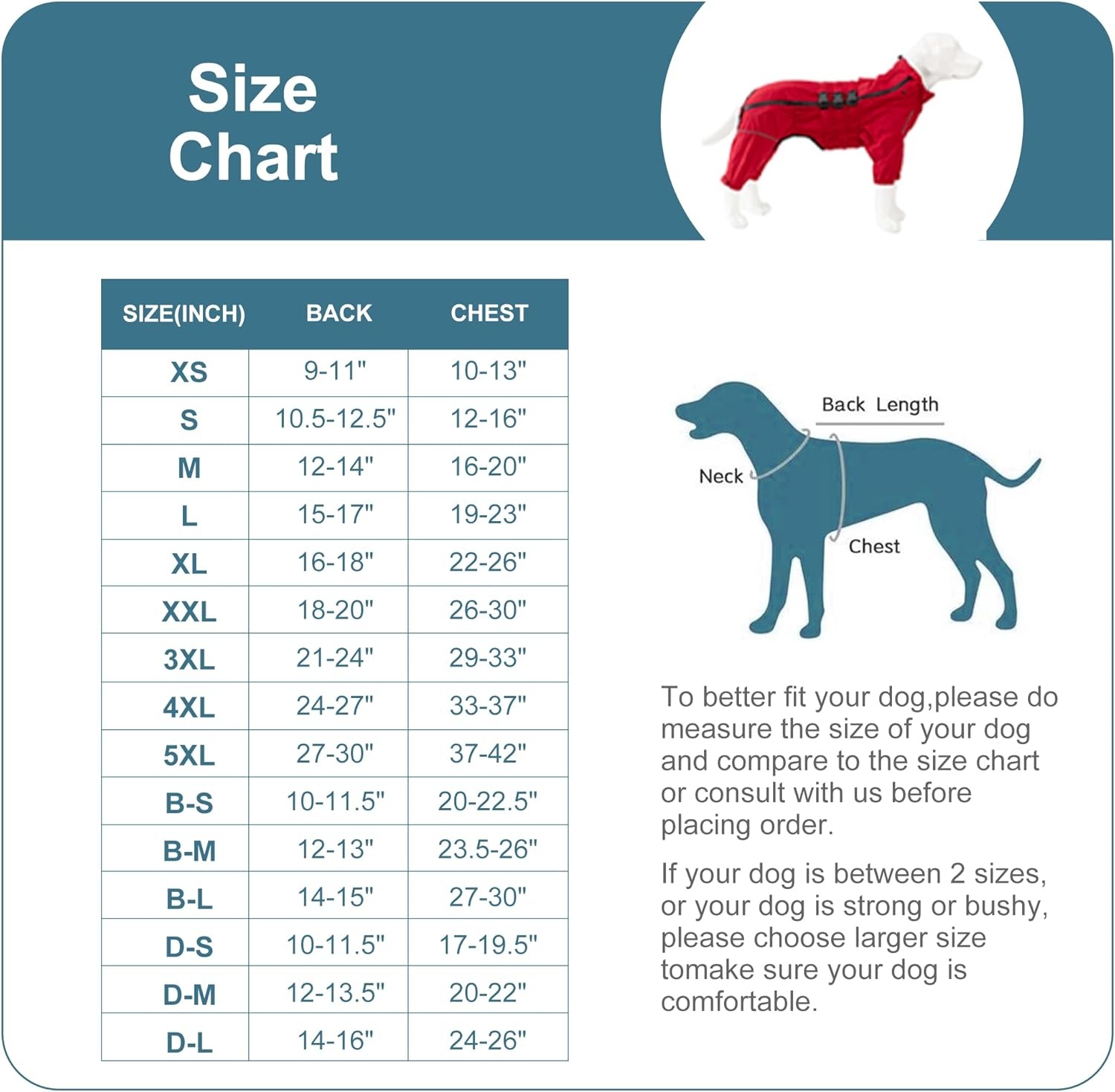 Waterdichte Hond Regenjas Rosered 5XL (rug 74cm) - 59% Korting