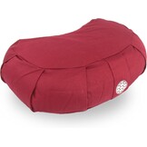Meditatiekussen Zafu Halvemaanvorm | Biologische Boekweit | Biologisch Katoen | Garnet | 56% Korting